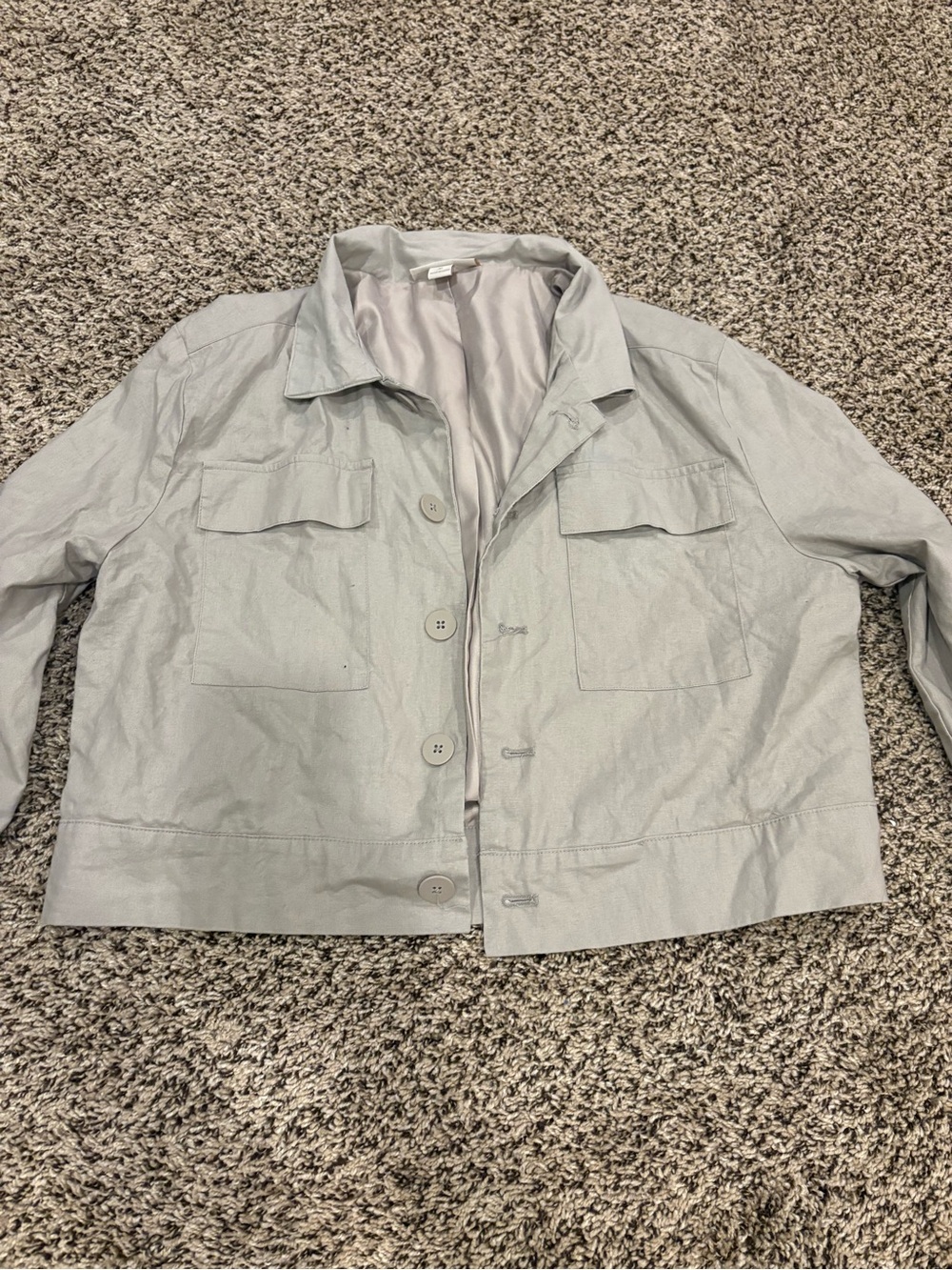 Catherine Malandrino Pale Gray Utility Jacket